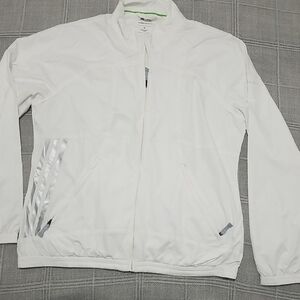Adidas Golf White Full Zip Windbreaker